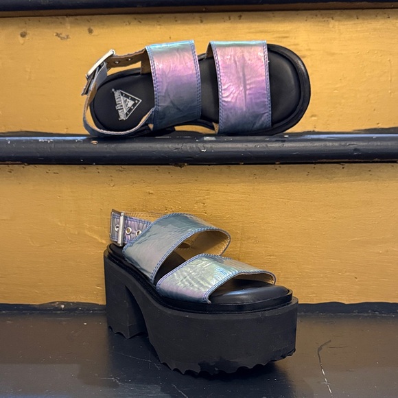 John Fluevog Shoes - John Fluevog Holographic Chunky Sandals